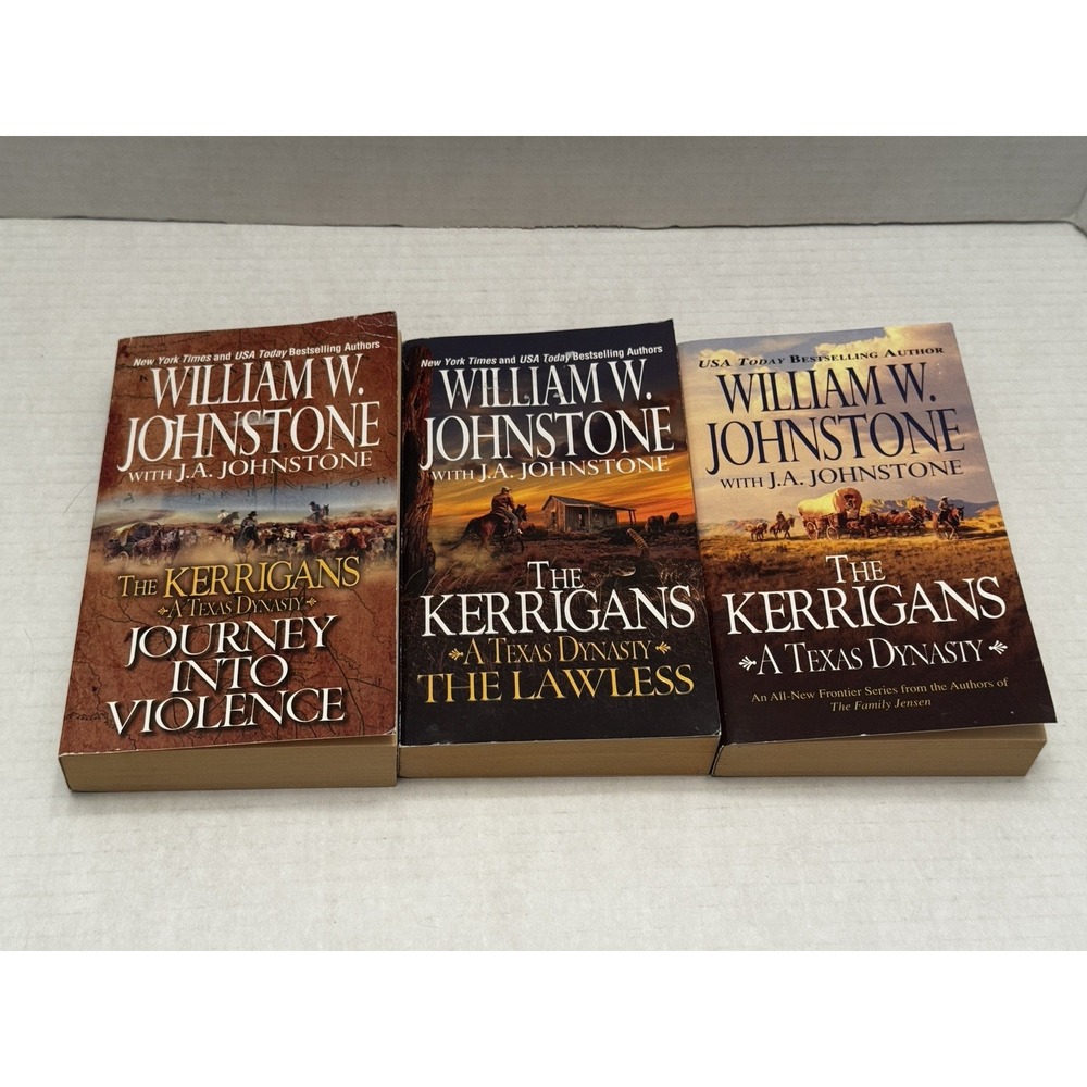 William W Johnstone The Kerrigans A Texas Dynasty 3 Book Western Paperback Lot